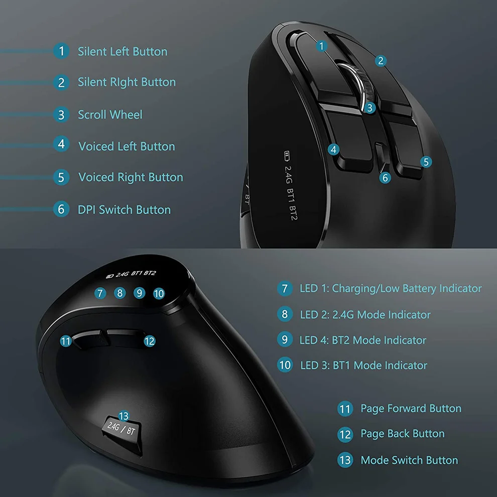 Mouse Teclado Sem Fio Conjunto para Windows