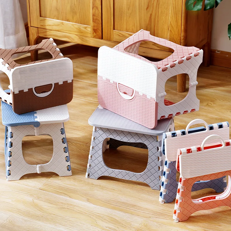 

6Folding Stool Camping Chair Seat for Fishing Plastic Portable Step Stool Home Train Outdoor Indoor Camping Foldable Kids Chair