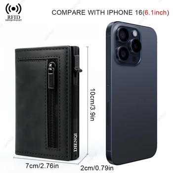 Multi-card Slot Men Wallet Business Card Holder Fashion Folding Large-capacity Coin Purse PU Leather Black Short Purse Card Case 3
