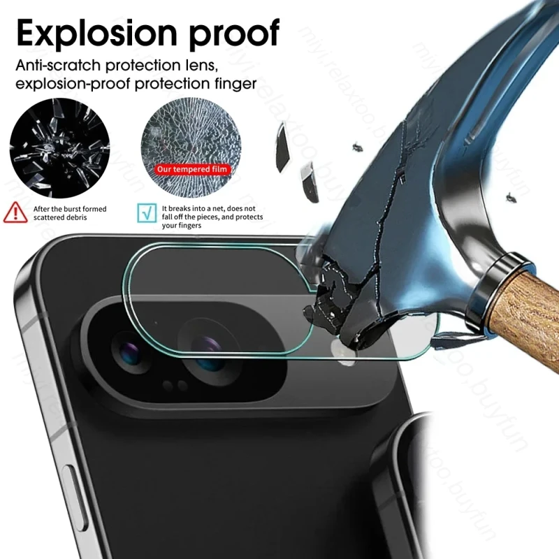 Premium Full Cover Camera Protector Case with 3D Tempered Glass Lens for Google Pixel 9 Pro XL 5G