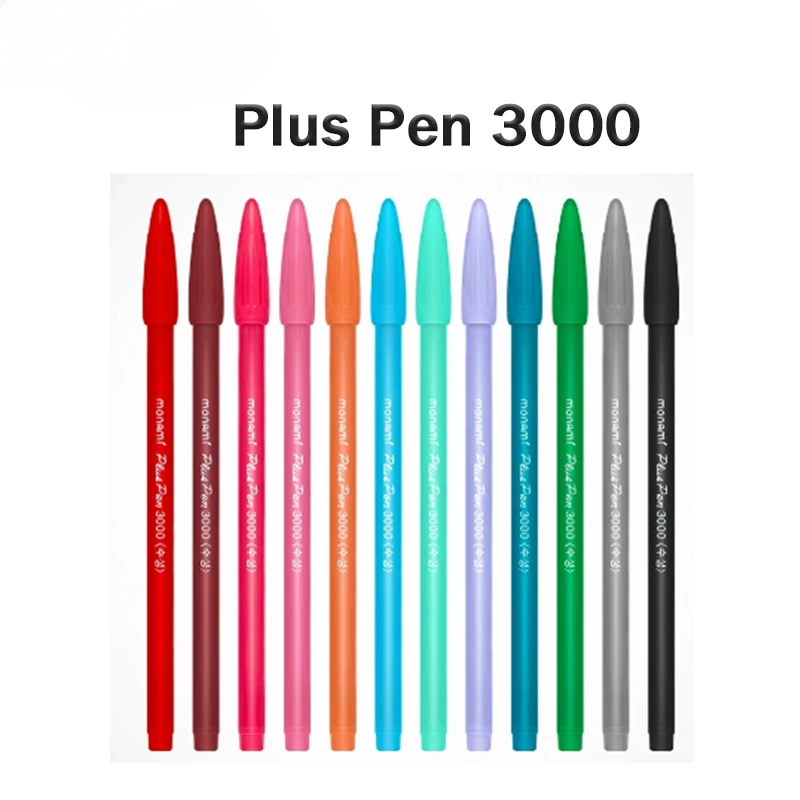 Plus Pen 3000 Water-based Gel Pens Hand Account Hook Line Pens Fiber Gel Pen Writing/Graffiti/Notes Canetas Stationery 2