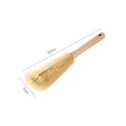 Eco - Friendly Long - Handle Wooden Bottle Scrubber Brush (30x7cm)