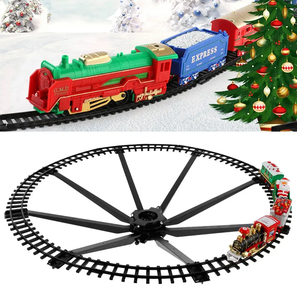 Christmas Train Set with Realistic Sound and Light Railway Car Battery Operated Festive Tree Decoration Toy New Year Gifts Christmas Train Set with Realistic Sound and Light Railway Car Battery Operated Festive Tree Decoration Toy New Year Gifts