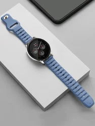Universal Silicone Sports Watch Band, 20mm/22mm, Versatile Replacement Wristband for 20mm (Ice Ocean Blue)