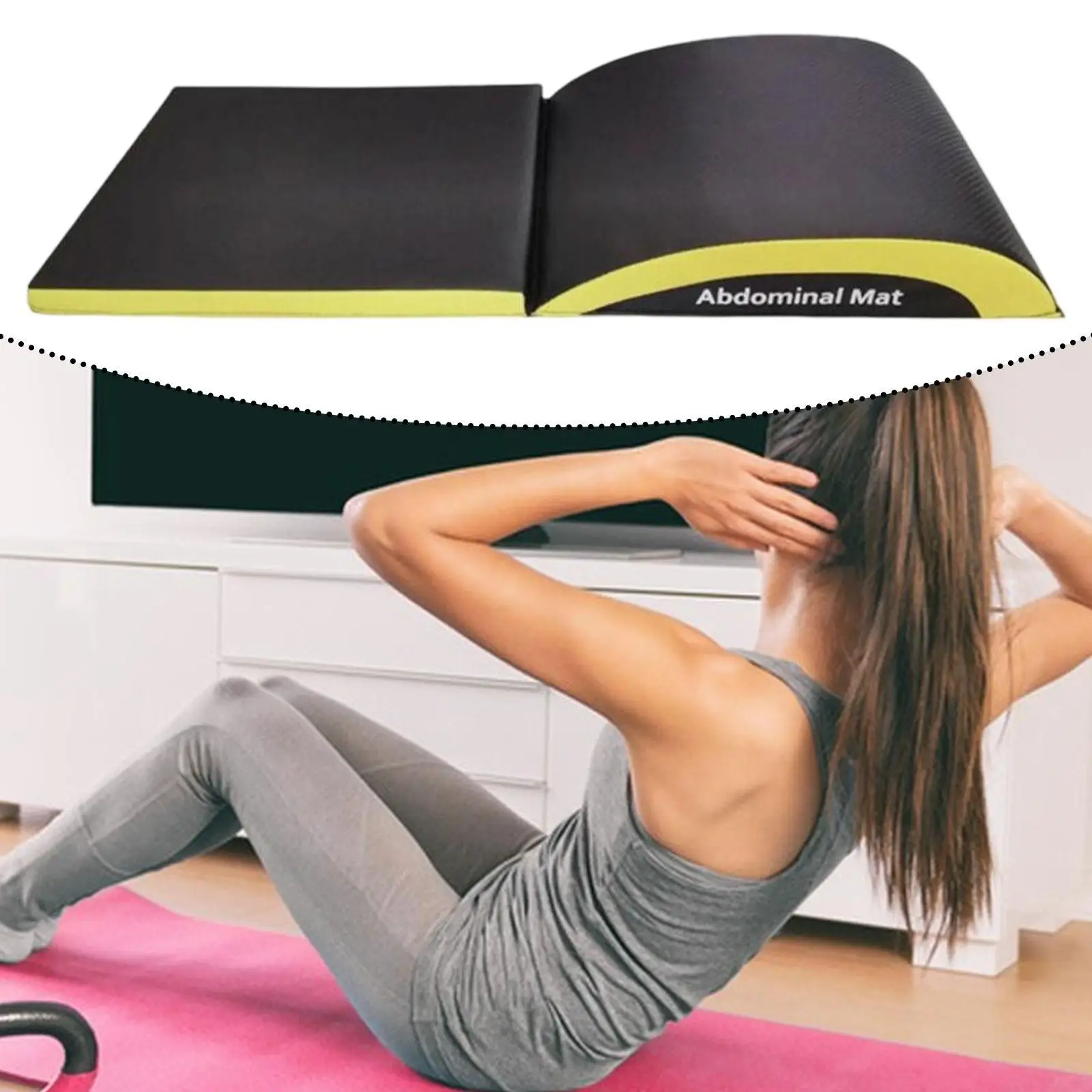 Ab Exercise Mat Abdominal Mat for Men Women Premium Stretch Muscles Lumbar