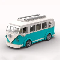 MOC Technical Car T1 Camper Van Vehicle 309PCS Model Building Blocks Toys For Children Toy Kids Gifts City Car Bricks 4