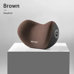 Ergonomic Car Seat Support Cushion - Neck and Lumbar Comfort Solution (Headrest Brown)