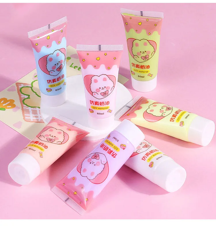 Description Picture 5 of item1pcs 50ml Simulation Cream Glue DIY Cell Phone Case Material Package Handmade Homemade Hairpin Resin Accessories