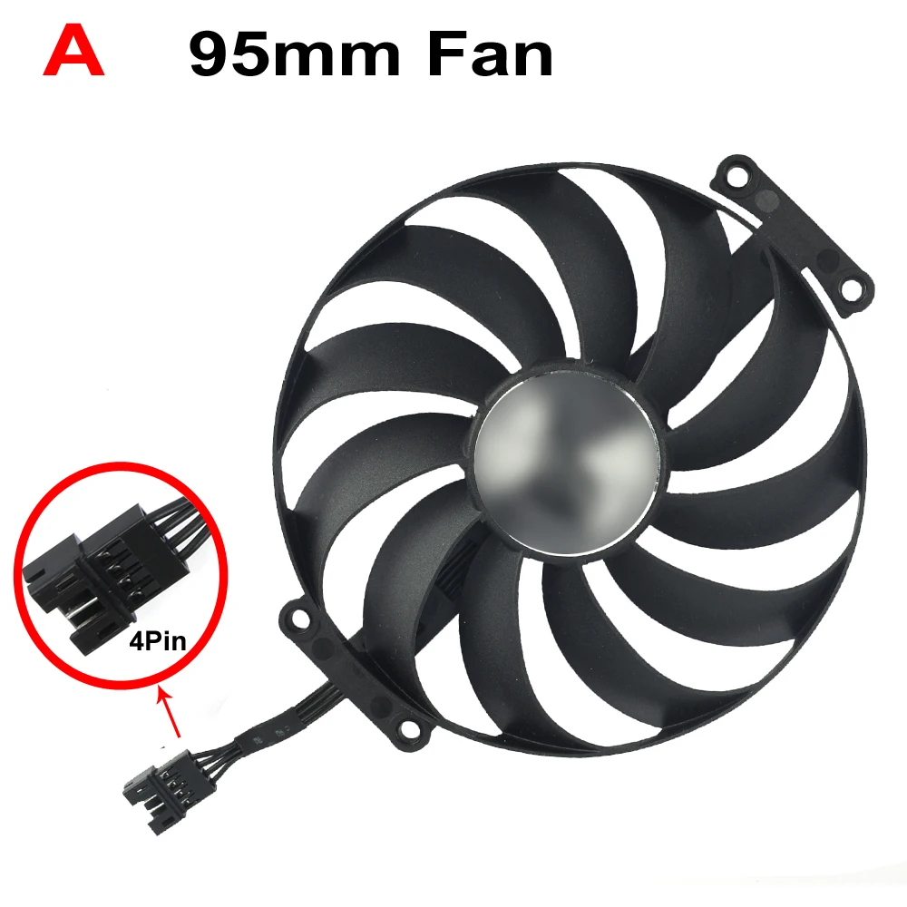 Placa de Vídeo Ventilador Mais Frio para Asus Rog Strix Rtx 3070 3080 3090 3060ti 3080ti 3090ti Gaming Rx6700xt Rx6800 Gpu fã 95 mm Cf1010u12s - Imagem 3