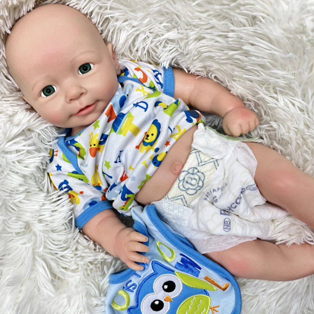 Attyi 45Cm Lisa Baby Boy Bambole Reborn Silicone Morbido Full Body Soft Solid Silicone Doll Artists Dipinte Bambole Appena Nate