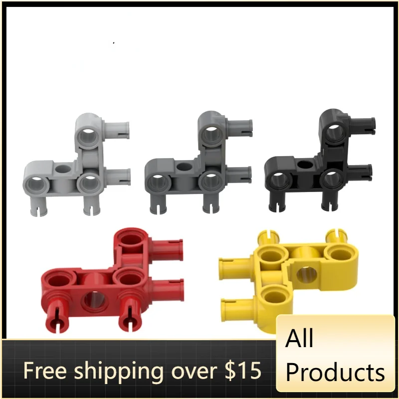 

10PCS High-Tech Assemble Particle 55615 Four Bolt Three Hole Right Angle Building Blocks Kit Replaceable Part Toys For Children
