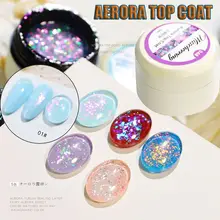 

Manicure Soak Off Gel Nail Polish Nail Art Varnish Glitter Shiny Effect Gel Polish Nail Art Aurora Nail Top Coat