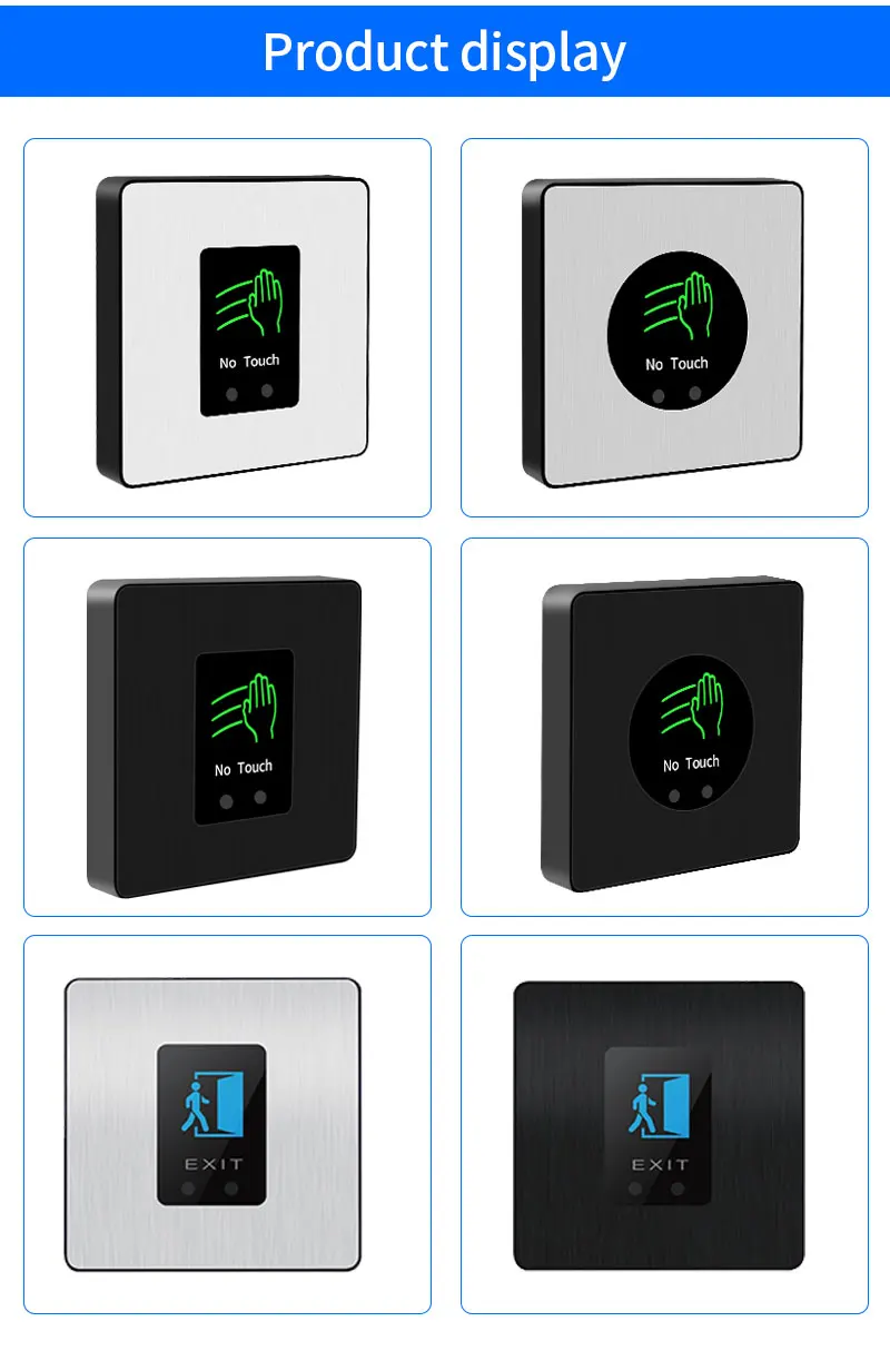 Touchless Door Access Exit Button with Infrared Sensor LED COM NO NC for Access