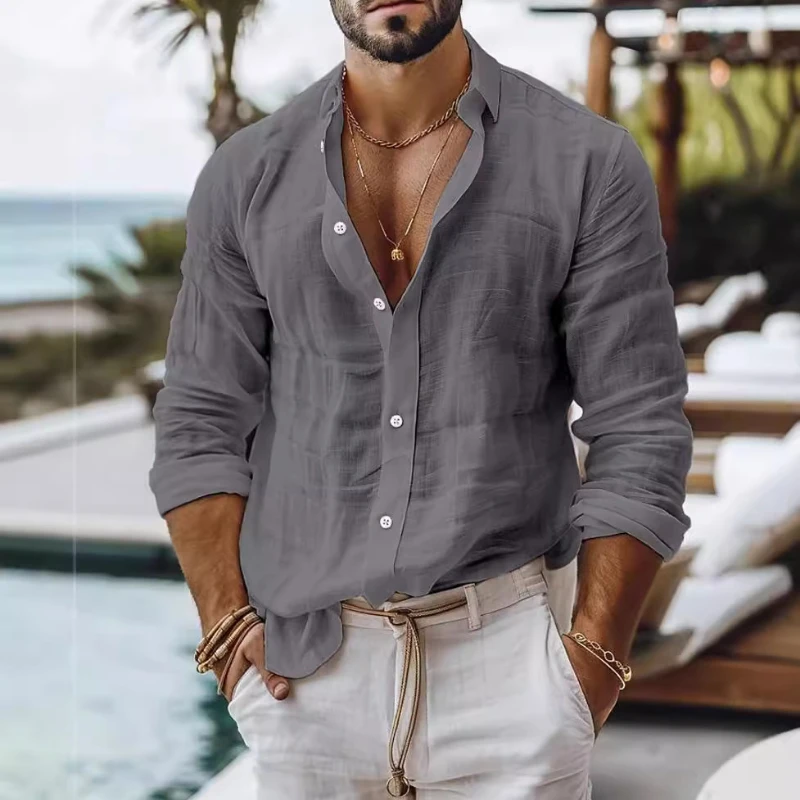 Camisa Medieval Vintage Para Hombre - Disfraz De Pirata Y Vikingo, Camisa De Lino Sin Cuello Con Cordones, Ideal Para Fiestas Y Cosplay
