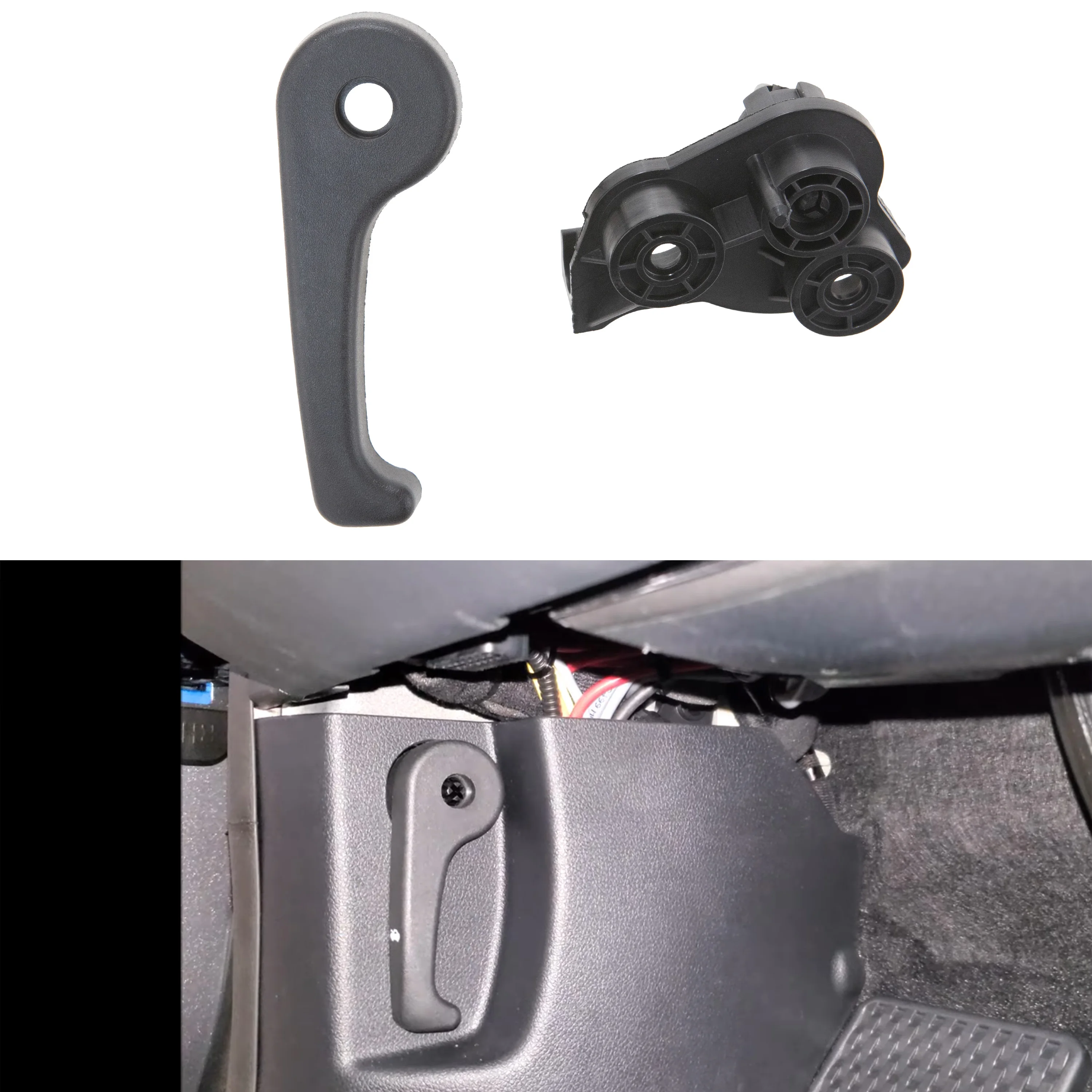 Poignées De Déverrouillage De Capot Noires + Base 81181-2B000