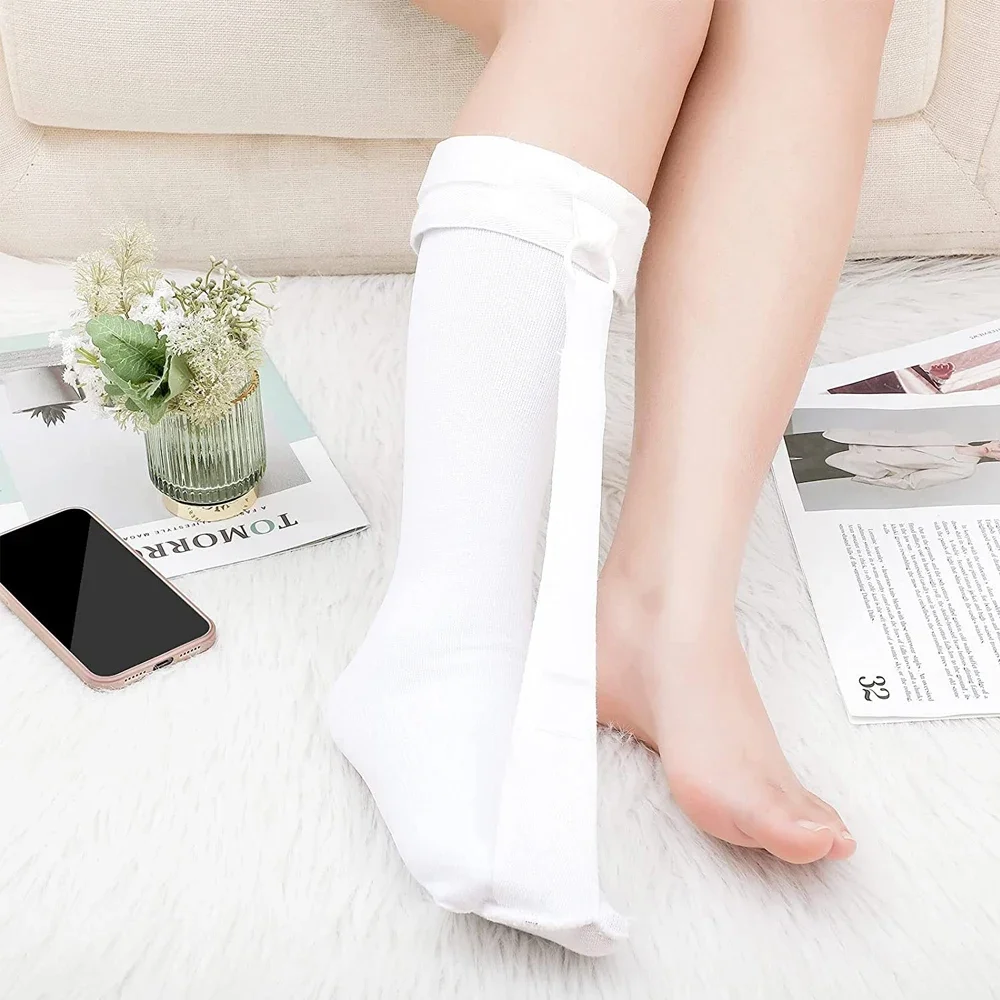 1Set Foot Drop Plantar Fasciitis Night Sock Stockings Soft Stretching Boot Splint for Sleeping Heel Pain Relief Compression