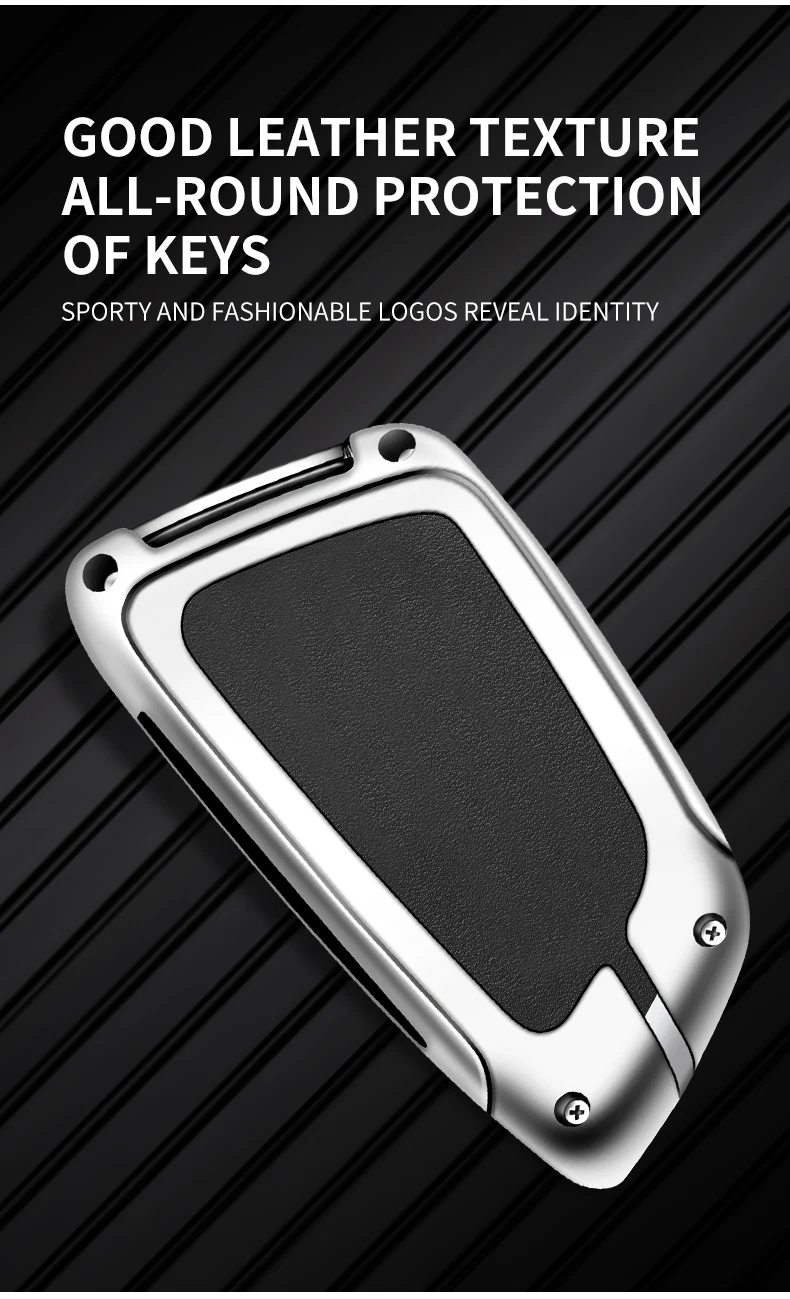 Metallo Chiave Dell'automobile di Cuoio Della Copertura Della Cassa Borsette Fob Per BMW 1 3 5 7 X1 X3 X5 X6 X7 Serie G20 G30 G01 G02 G05 F15 F16 G07 G32 Accessori - S0aab2a086caf449ba146e175fd79d50bW