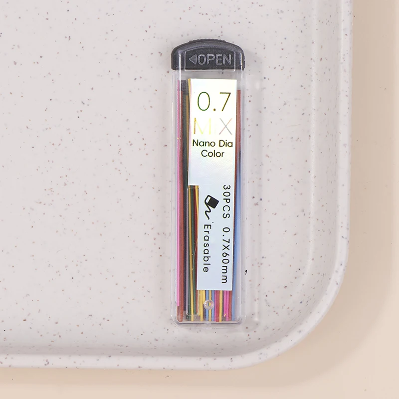 ?? 0.7mm 컬러 자동 리필 연필심 HB 연필심 아트 스케치 페인팅 연필심 문구용품