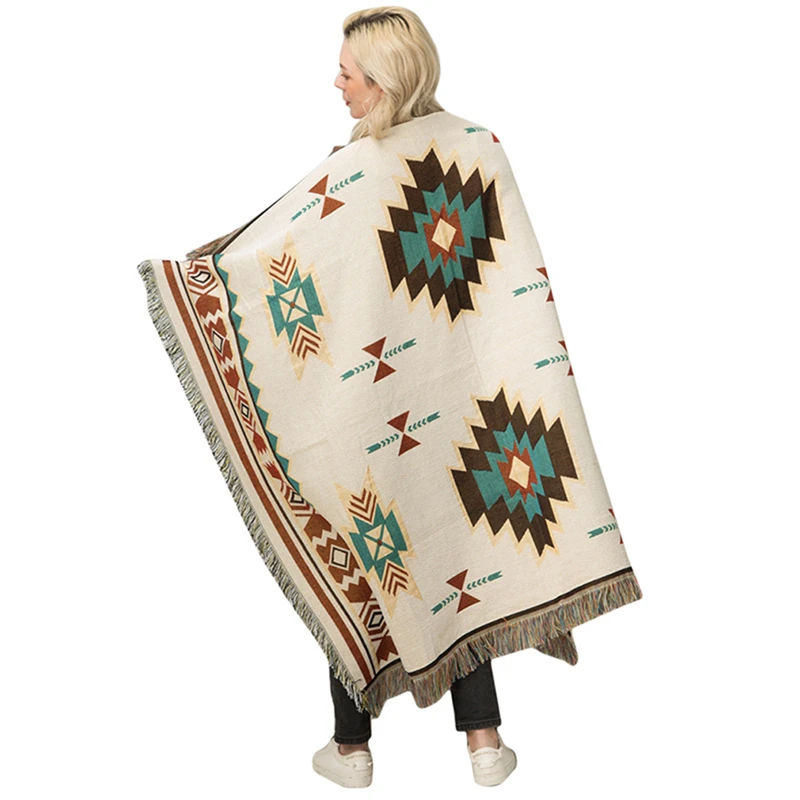 Indian Patterned Tribal Blanket