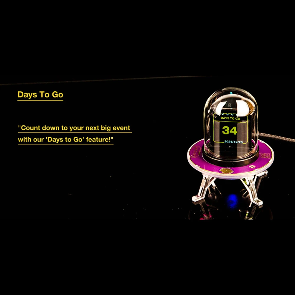 UFO WiFi-Synced Nixie Tube Weather Station Real-Time Bitcoin/Stock/Forex  Ticker Digital Desktop Decoration for Deskt-Freehip.co.kr