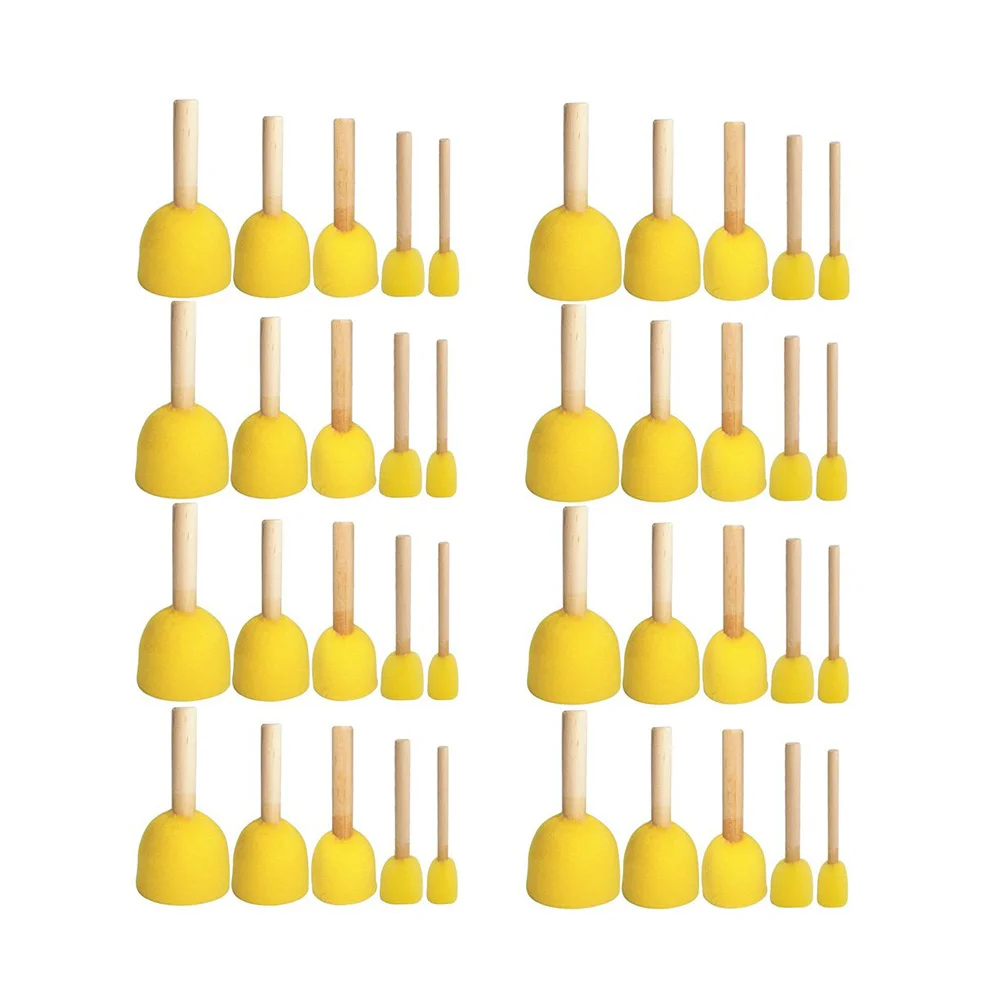 

40pcs Round Paint Paint Brush Brush Kids Painting Tools Paint Brush Stippler Set for Painting Crafts and DIY