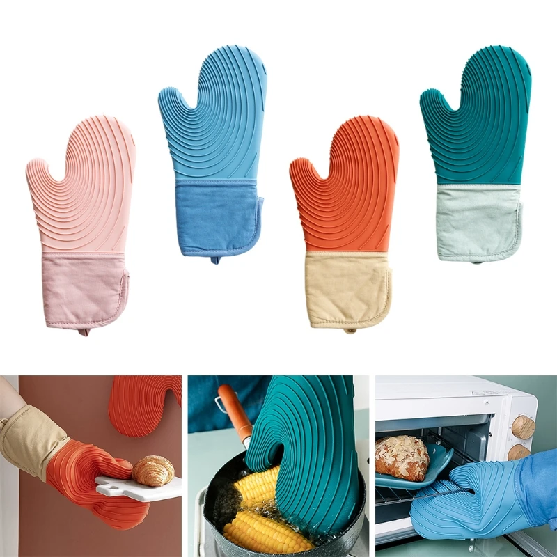 

Silicone Oven Mitts Premium Silicone Slip Pot Holders Heat Resistant Useful Gift