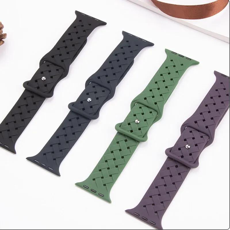 Premium Woven Silicone Sport Watch Strap Bracelet