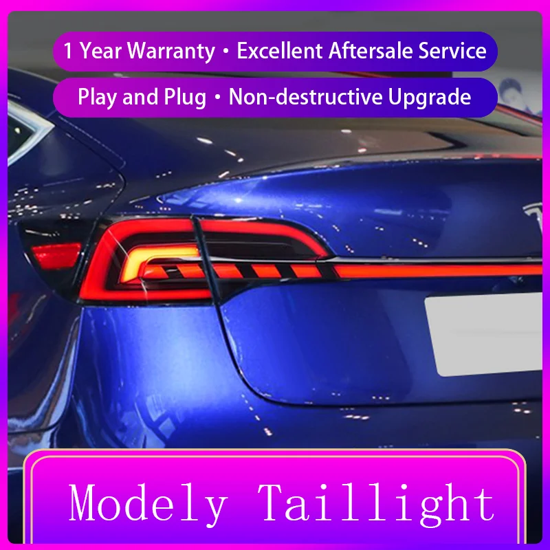 

Задние лампы для Tesla Model3 ModelY 2019-2023, Модернизированная задняя фара в сборе, автомобильные аксессуары для задних фар