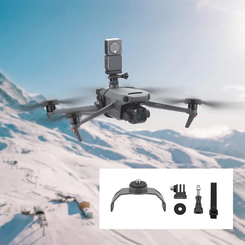 Wtohoby Top Extension Supporto Per Staffa Di Riempimento Per Fotocamera Sportiva Per Dji Mavic 3 Drone Per Supporti Gopro Osmo Action