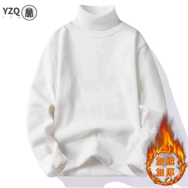 Sweatwear Mens Anti-pilling High Quality Knitted Turtleneck Sweater Slim Fit Long Sleeve Pullover Solid Color Trend Men Clothing view 5