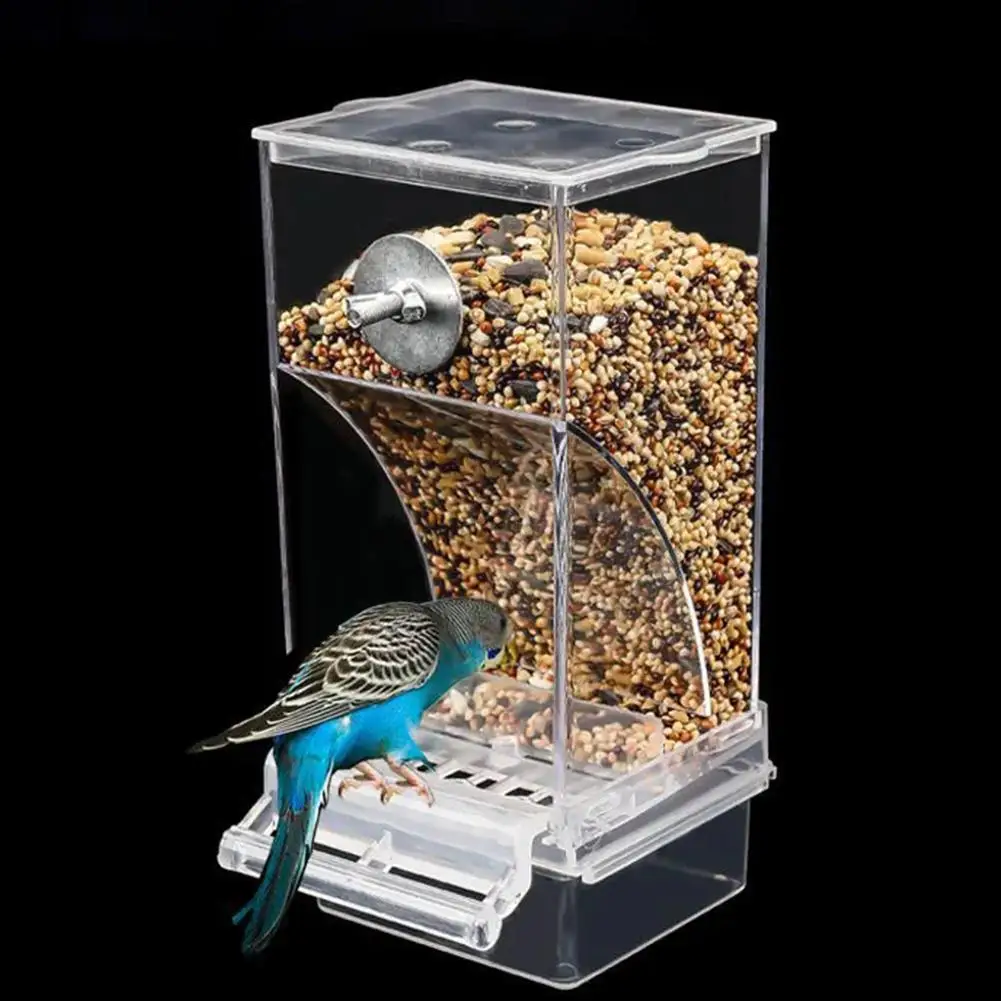 Mangeoire automatique pour oiseaux Récipient alimentaire transparent  Mangeoire automatique Perroquet Buveur sans gâchis Mangeoire à oiseaux  Acrylique