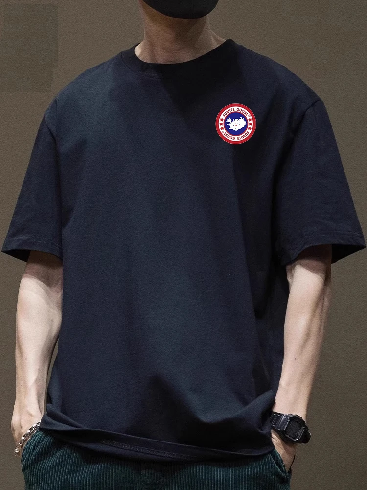 تي شيرت رجالي صيفي فاخر للترفيه عالي الجودة مطبوع...