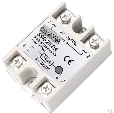 10 Pz Ssr-25Ddsingle-Phase Relè A Stato Solido 25A/110V Dc Controllo Dc Ssr25Dd