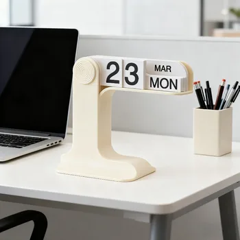 1pc Moderno INS Design Calendario da tavolo Calendario ribaltabile Calendario da tavolo creativo Decorazione desktop da ufficio 2025 2026