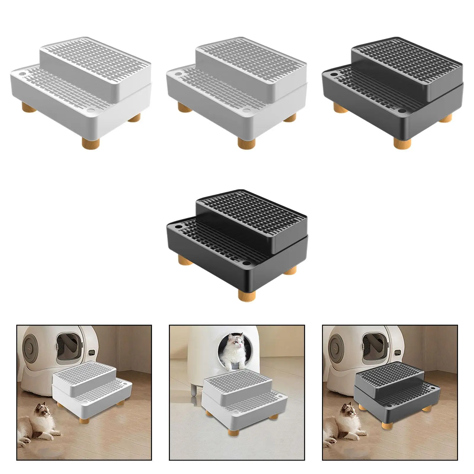 Cat Litter Step Ramp Leakproof Footboard Double Layer Non Slip Removable Pad for Cat Condo and Litter Box for Cats Cat Litter Step Ramp Leakproof Footboard Double Layer Non Slip Removable Pad for Cat Condo and Litter Box for Cats