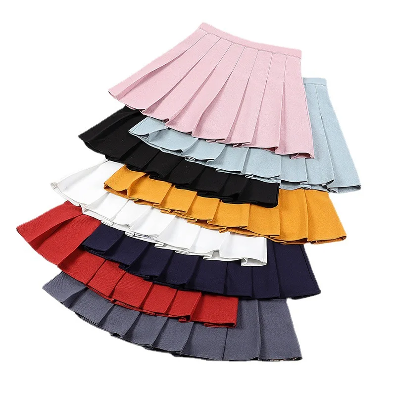 Harajuku Summer y2k Elastic High Waist Women Pleated Skirt Korean