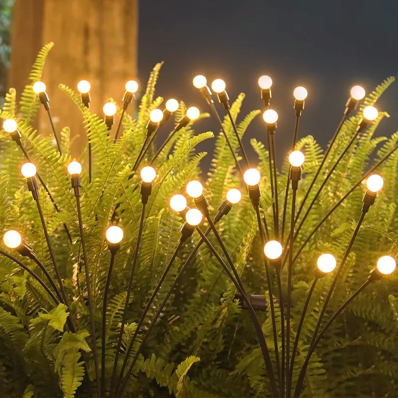 

6 LED Solar powered Firework Firefly Light Outdoor Waterproof Garden Lawn Lights Swaying Balcony Decor Lamp Landscape Lamps Xmas