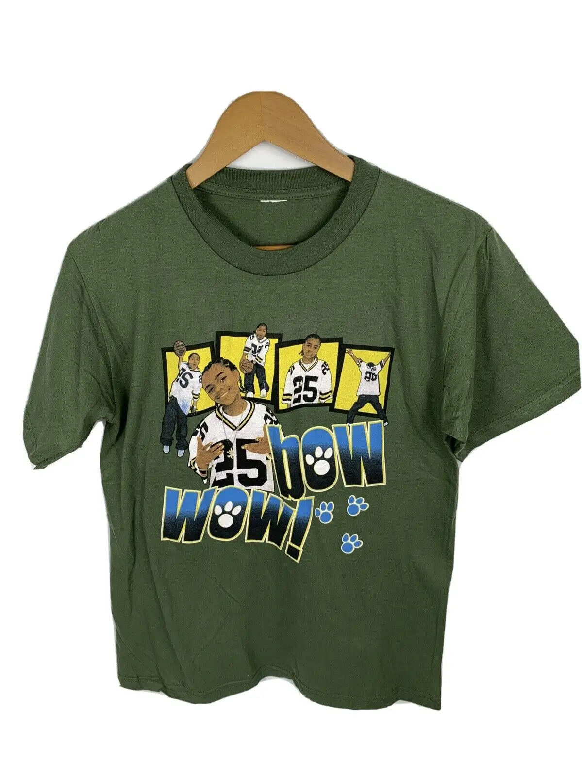 Vtg 90S Bow Wow Bootleg Rap T Shirt Mens Size Small Green Hip Hop Double Sided Maniche Lunghe O Corte