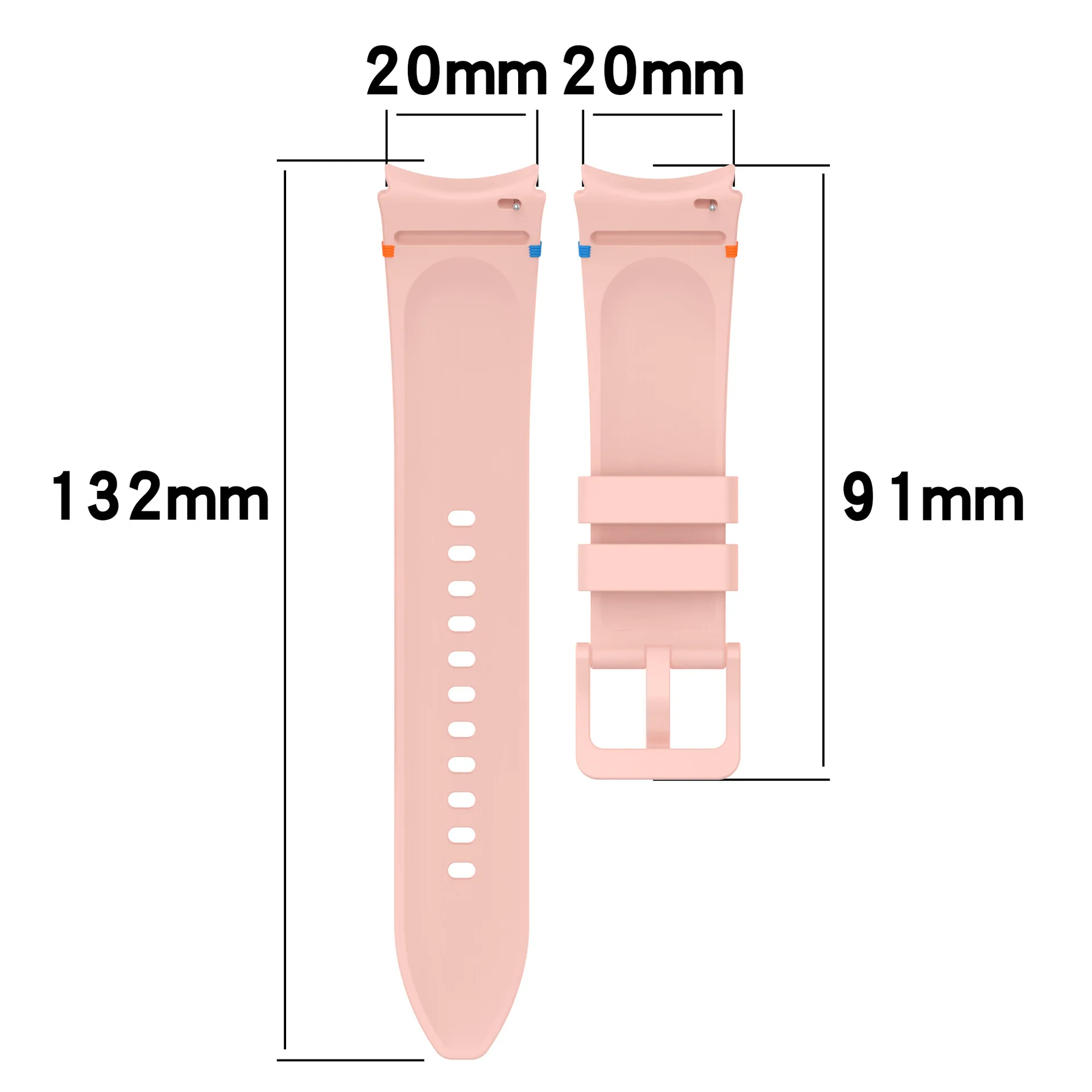 Premium Silicone Sports Watch Band - Universal 44mm/40mm Strap