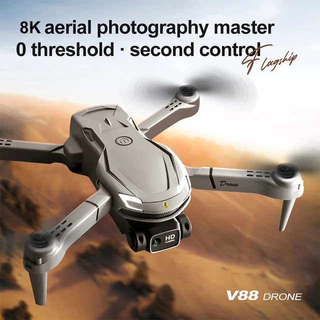 K hd v drone dual camera professional obstacle avoidance aerial photography gps optical flow brushless quadcopter