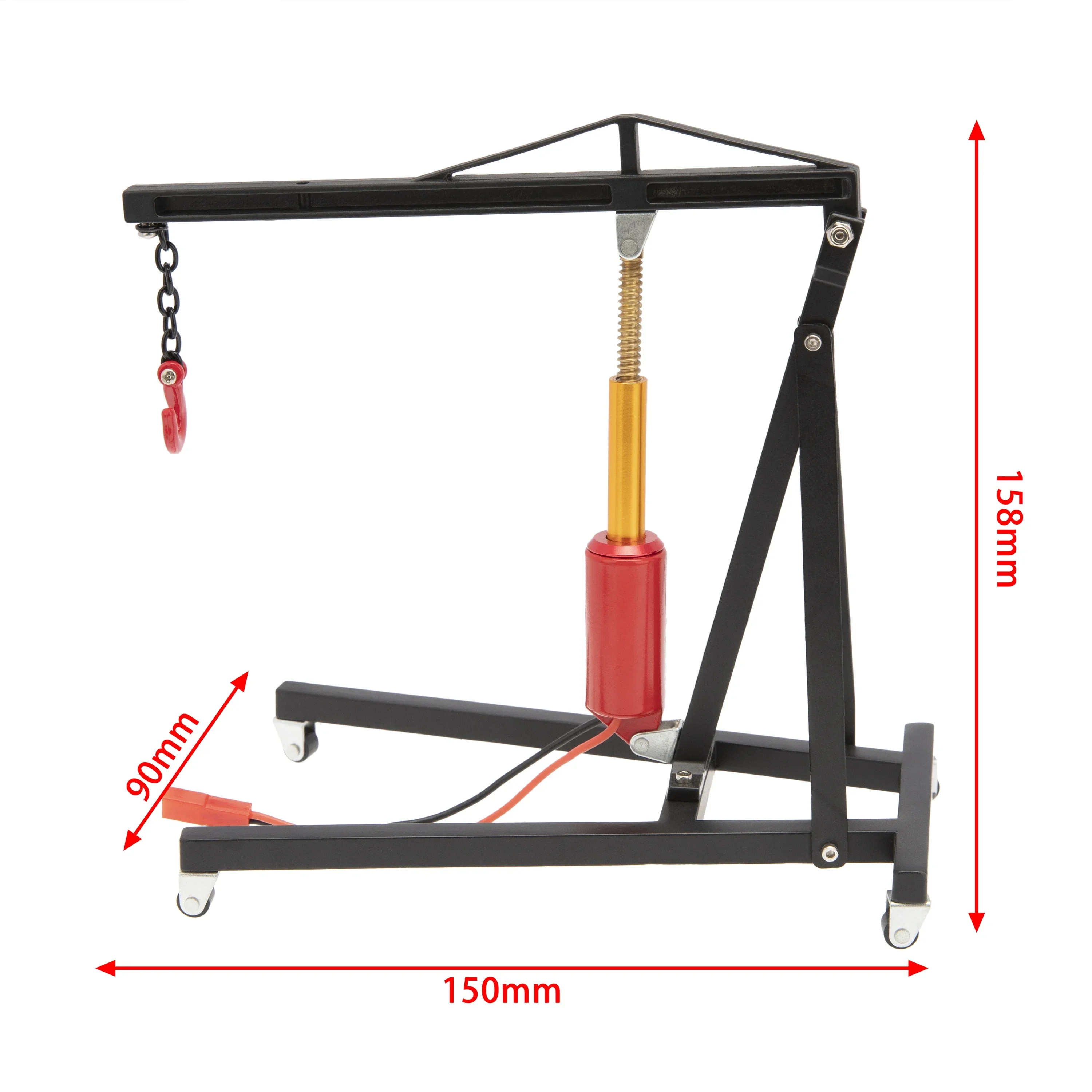 

PigRC Metal Electric Crane Engine Maintenance Bracket Engine Stand Jack For 1/10 RC Crawler Car Traxxas TRX4 Axial SCX10