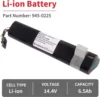 12.8Ah Replacement Battery For Neato D7 D6 D5 D4 D3 Robotic Vacuum Cleaners 14.4V 9800mAh Li-Ion Battery,Part Number: 945-0225 6