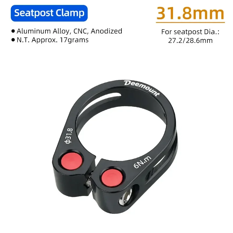Pince De Tige De Selle Vélo Titane - 31,8/34,9 Mm - Support Universel