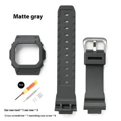 Durable Resin Protective Bezel for Men's Watch - Band Replacement & Enhancement (Grey)