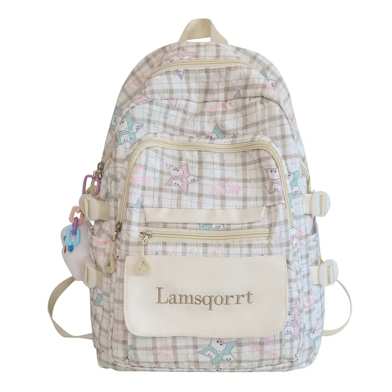 Student Backpack Fashion Solid Laptop Bag Versatile Waterproof Shoulder Bag Female Travel Backpacks for School Laptop Bag