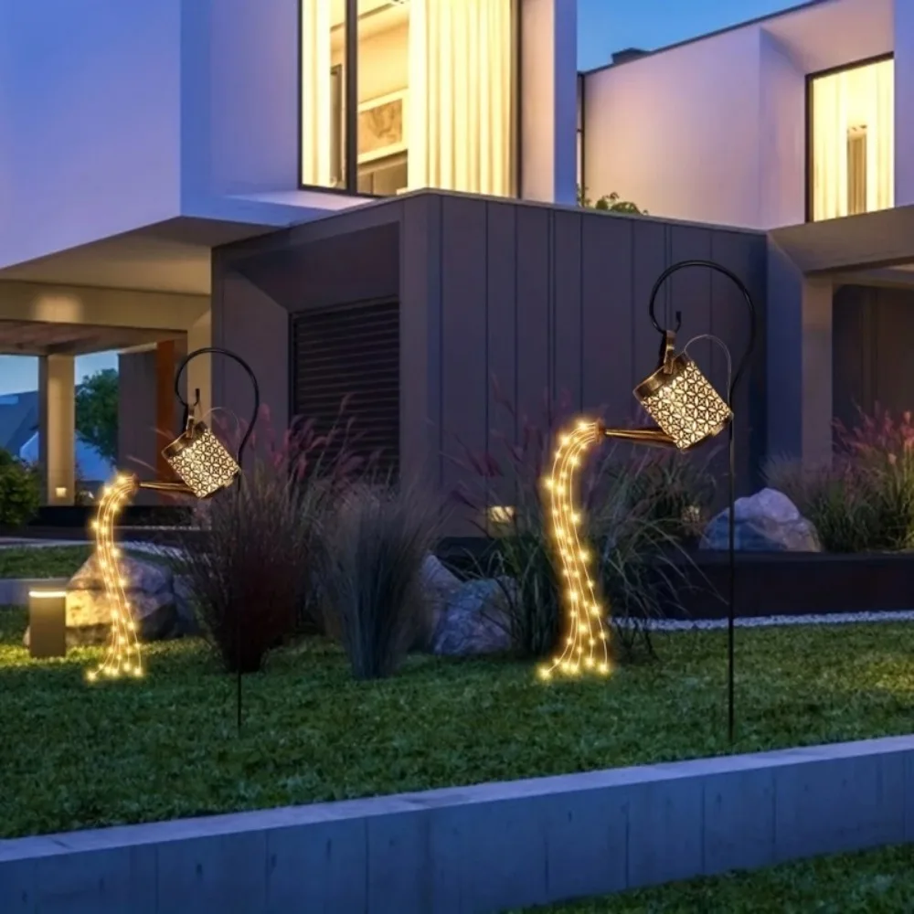 Description Picture 5 of itemFLSTAR FIRE Solar Watering Can Light Outdoor LED Hanging Kettle Lantern Waterproof Garden Decor Retro Waterfall Landscape Lamp