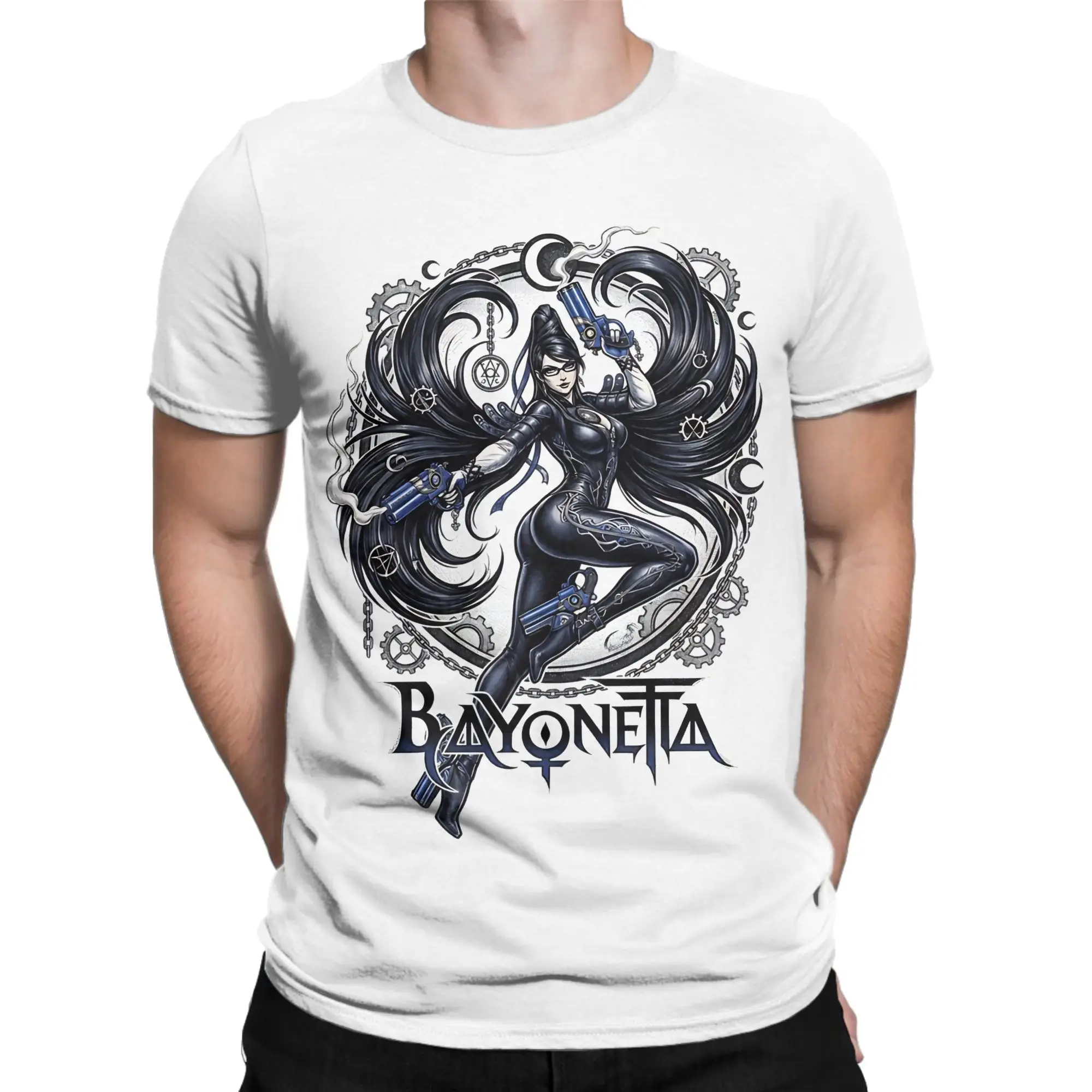 Bayonettas Stilvolles Hexen-T-Shirt für Männer und Frauen, Baumwolle, tolle T-Shirts, Rundhals-T-Shirt, kurzärmelige Kleidung, neu eingetroffen