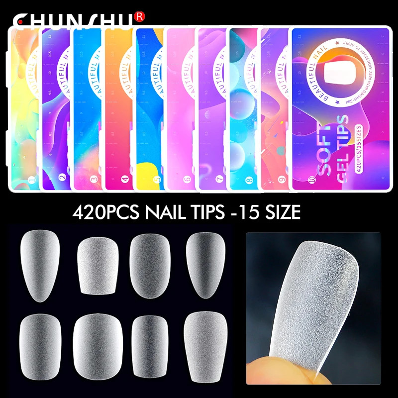 

Накладные ногти CHUNSHU, скраб, накладные ногти, накладные ногти, ультратонкие, без следов, капли воды, миндаля, без царапин, 420 шт.