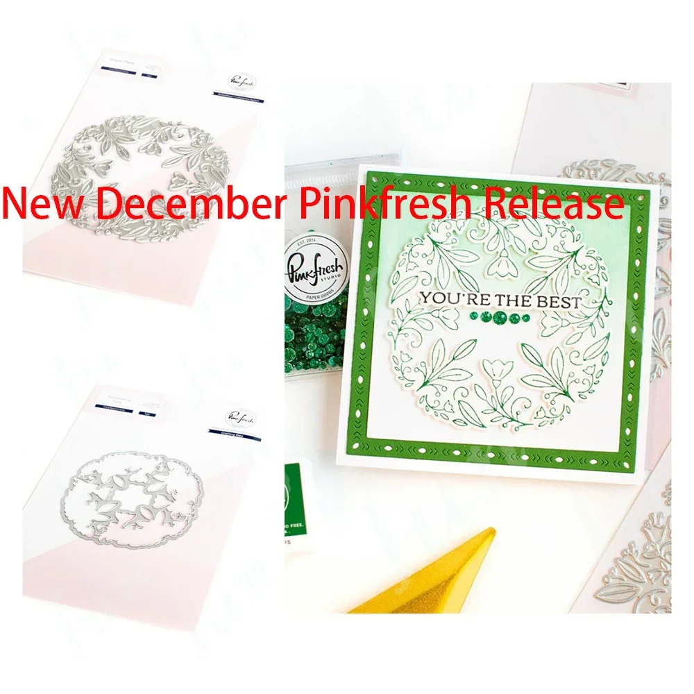 

Metal Cutting Dies Decoration Scrapbooking DIY Paper Card Album Embossing Floral Round Frame Craft New Arrival Hot Foil Plates