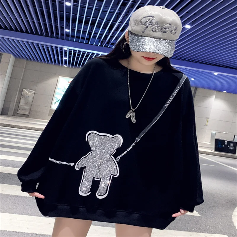 

Sandro Rivers Medium Long Hot Drill Plush Sweater Women's 2022 Autumn And Winter European Casual Coat Loose Top Women